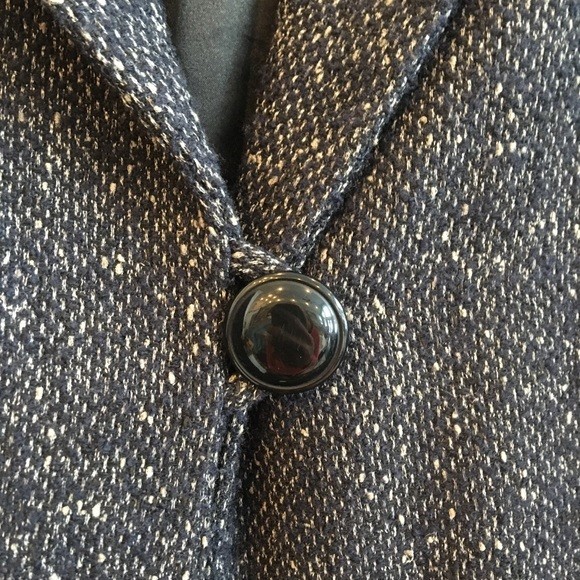 Cabi Blair Oversized Wool Jacket Pea Coat Tweed Navy Pockets #689 Fall Small - Picture 9 of 16